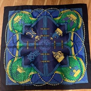 Hermes vintage “Grande Tenue" Silk Scarf